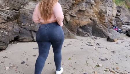 Big, big-blonde stepmom has outdoor sex with her stepson