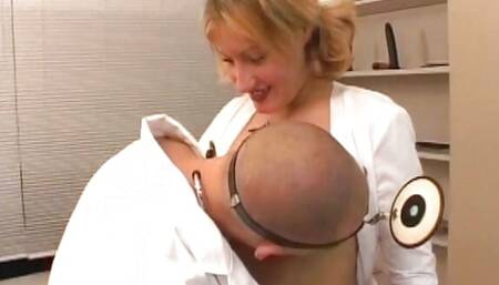 Perfect German nurse fucked by two doctors