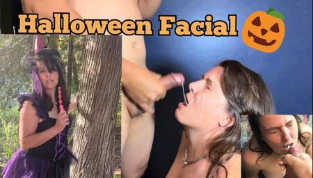 Halloween BIG COCK Cum In Mouth Facial by Horny Wet Witch