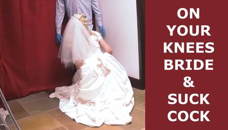 Sissy Mature Crossdresser in Wedding Dress SUCKS and Takes ANAL Bridal Night Training