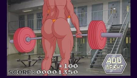 Adult Game Power Lifting in MNF Prison