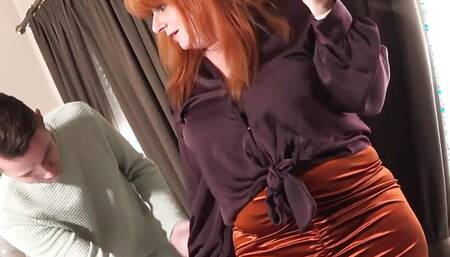 AuntJudy'sXXX - Busty Mature Redhead Melanie Seduces Her Interior Designer