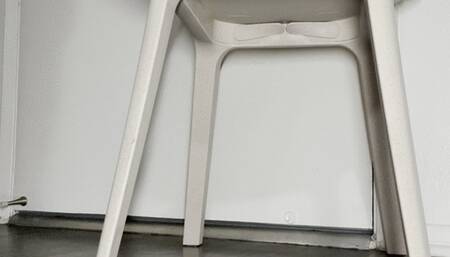 Goddess Cali takes tiny friend to work in sweaty nylons