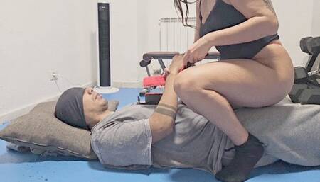 Handcuffed facesitting