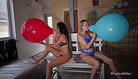 Girls makes B2P and B2P outdoors **4K**