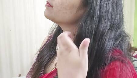 Vaishnavy half saree hot navel lick romance with Sharun Raj, Mallu couple hot half saree removal romance with navel lick love