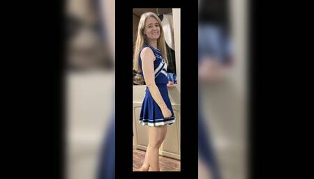 Cheerleader blowjob fantasy fulfilled by sweet little Emily!