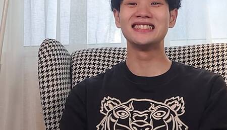 Toned Japanese Twink with Nice Cock Undresses