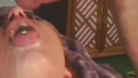 Busty brunette French enjoys DP threesome