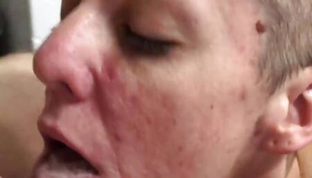 Grunge GF Garage POV Blowjob Facial ABRIDGED