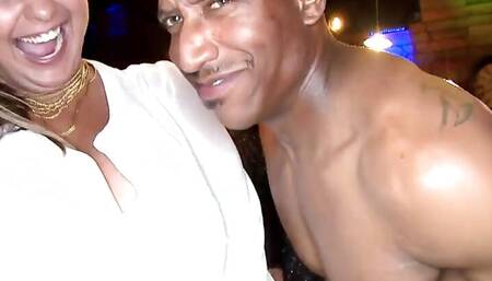 Hot girls that get down and dirty with male strippers