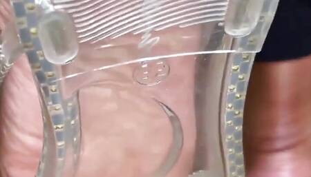 Stepmommy Plays with Her Flip Flops on Her Feet