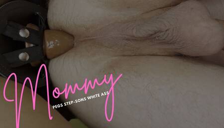 Step-mommy Pegs Step-son's White Ass