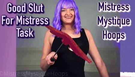 Good Slut for Mistress Task - Female Domination Submissive Task Femdom POV with Mistress Mystique - MP4