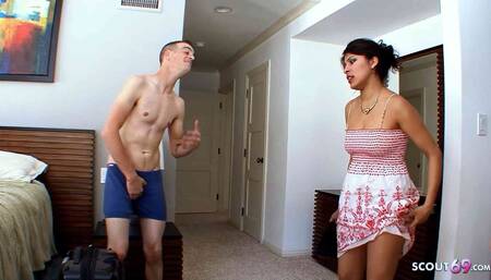 Big Dick Boy tricked Step-Moms Latina Mature Girlfriend to Old Young Cheating Fuck