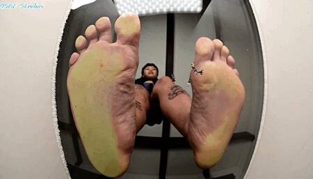 Hunny 's smelly worn socks DOMINATE tiny men! GIANTESS!! BARE EDITION- MP4