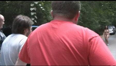 Naked Jen Fucked And Cummed In Her Mouth By Strangers At The Car Park! (mp4)