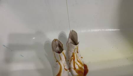 5 pairs of heels Gunged and Crushed