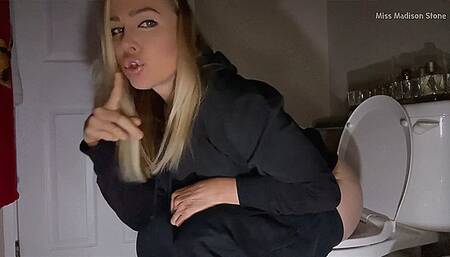 SHHH Risky Morning Ass Cleaning: Toilet Slavery