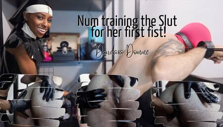 Nun training the slut for her first fist (EN-4k)
