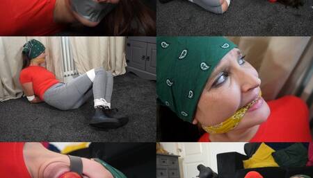 Bound and multi gagged for home hostage Claire (wmv)