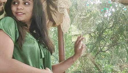 Vaishnavy hot transparent nighty romance with Sharun Raj and showing body with shadow transparent nighty, Mallu couple nighty