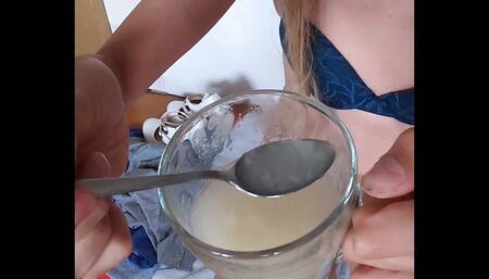 Special Freezed Cum Playing and Swallowing