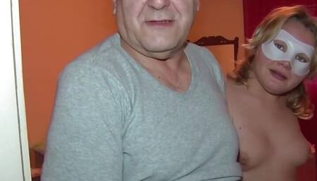 Old man fucks teens with his friends