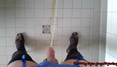 Piss in Blue Lingerie