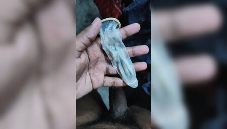 Indian desi solo boy hard fucking in the pillow . Jerk off with condom and big cum out