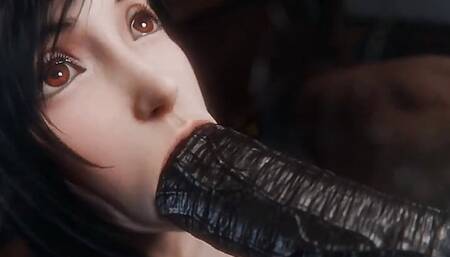 Tifa Gives The Best Head Worship Sucking Mandingo Cock