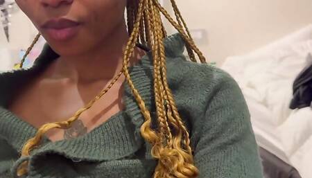 Small Petite Ebony Is Short on Her Rent