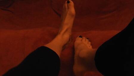 Feet in Leggins