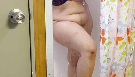 Busty Indian Step Mom taking Naked Shower - Relaxing Bath - Big Ass, Feet, Big Boobs Show