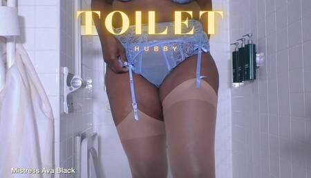 Toilet Hubby gets a creamy pissy treat!