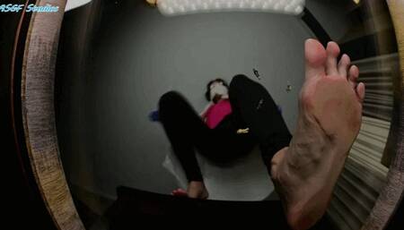 GIANT DR tracks down puny patients! GIANTESS BARE FEET CRUSH! Pt 3 - MP4