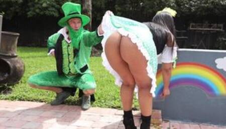 Leprechaun With Big Dick Pounds Curvy Latin Mamacita Rose Monroe