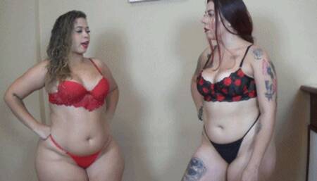 BELLY BUTTON POKING BATTLE - ARIEL vs ROSALIA (belly)