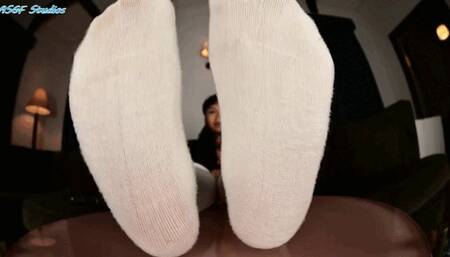 Hunny Bear dirty sock sole pov with toe wiggling! PART 2 - MOV