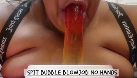 SPLIT BUBBLE BLOWJOB NO HANDS