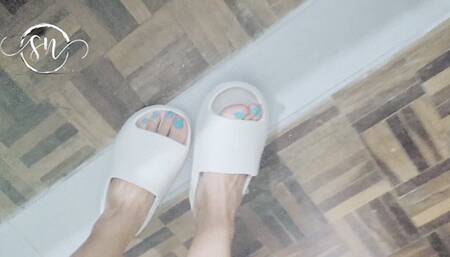 Slippers and spit humiliating you