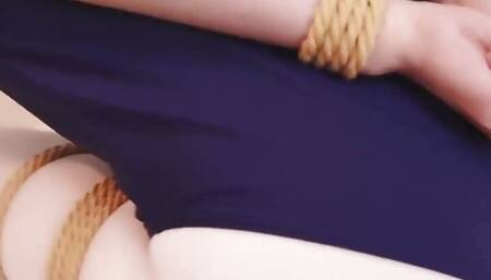 White Silk Double Ponytail Binding Training