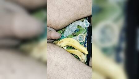 Indian Hot Gay Boy Fast Time Used Condom and Banana Used Full Cumshot