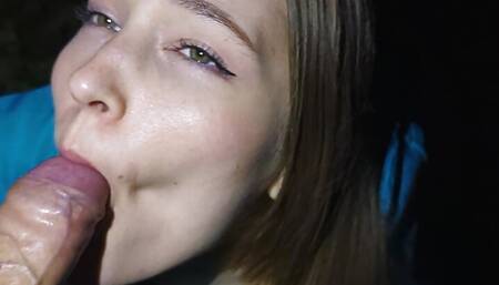 Beautiful girl got lost in the forest and I showed her the way, but in return...