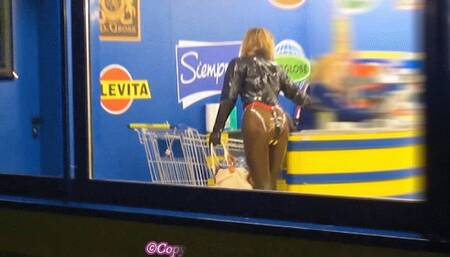 Transparent Latex Catsuit Shopping Spree: Butt Plug, Demask Corset, and Gloves Flaunting Her Latex-Clad Ass Pee and Fuck Huger Rubber DildoPart 2