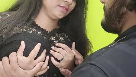 Black net top and white skirt hot romance by Vaishnavy and Sharun Raj, Mallu couple hot kiss and navel romance, Desi couple fun