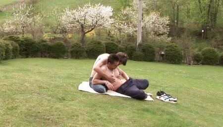 Two handsome gay's fuck outdoor