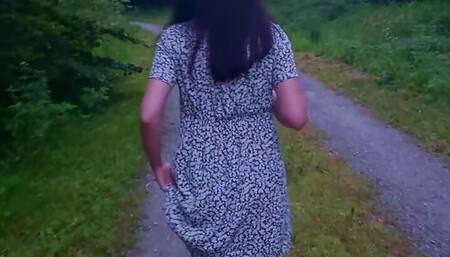 Outdoor I Blow Cock and Swallow the Delicious Cum