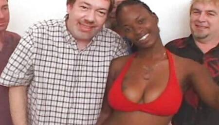 Big Boobs Black Bitch Swallows White Cocks Sperm Ghetto Wild Bukkake Bang!