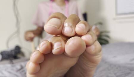 Ebony Nurse Wants Her Feet Worship JOI